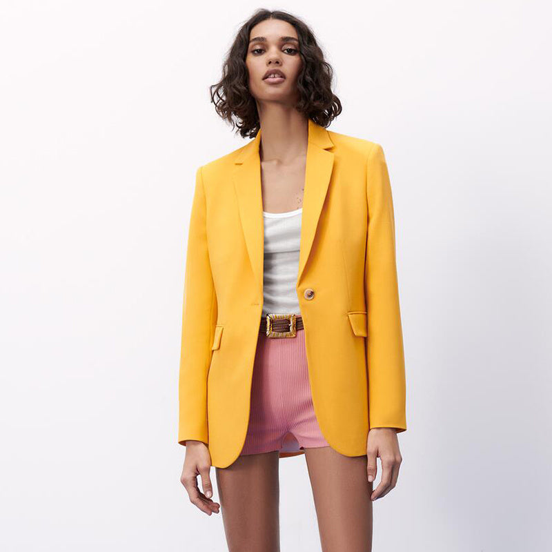 Blazer con tasche e bottoni sottili