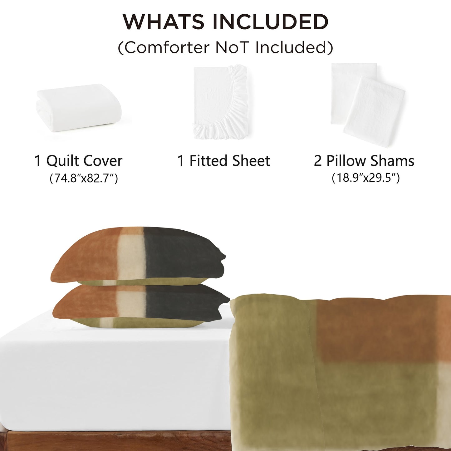 Custom Fitted Sheet 4-Piece Set (145x215x27 cm)