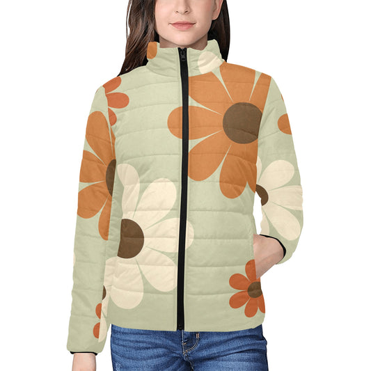 Women's Stand Collar Padded Lightweight Bomber Jacket