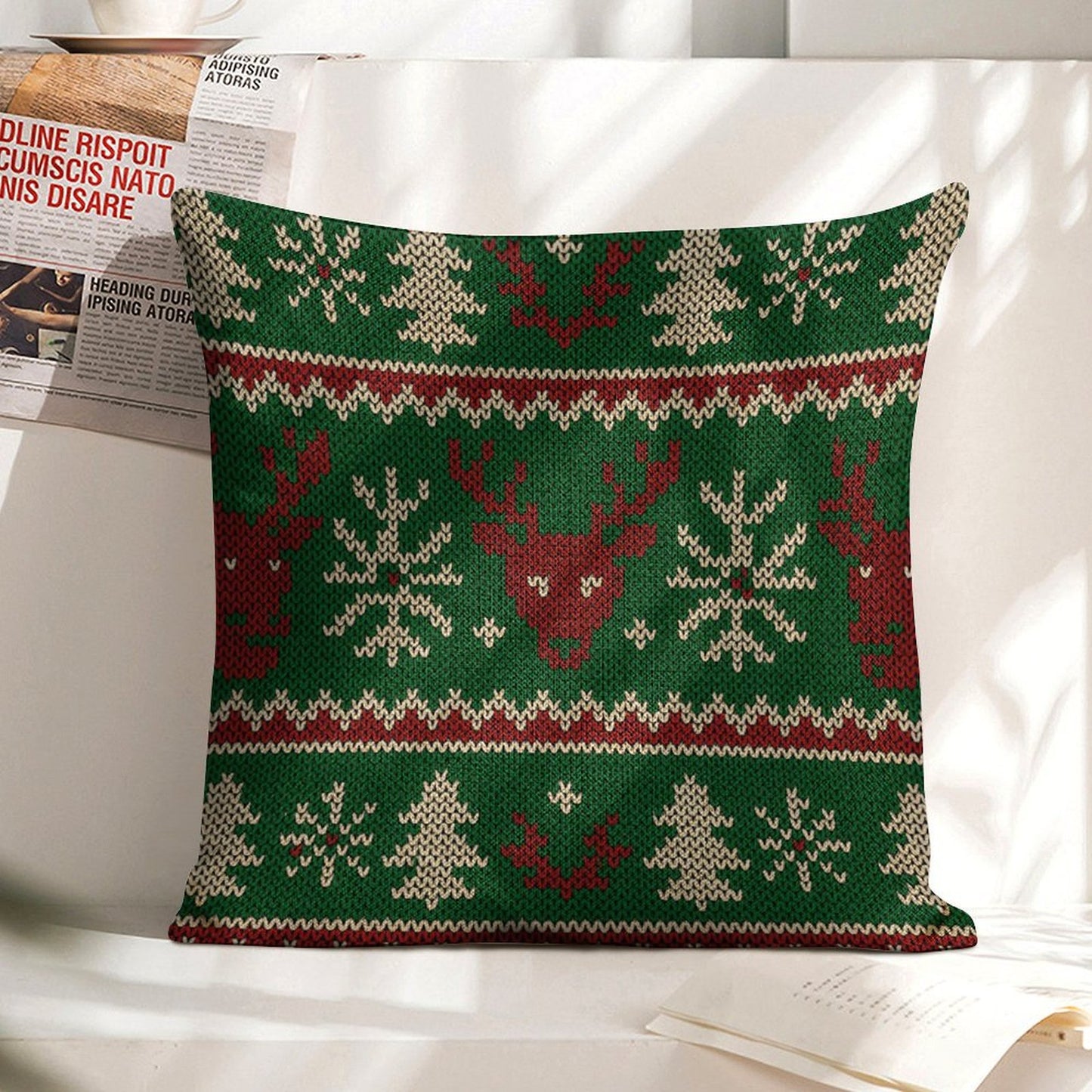 Design Custom Linen Pillow Case 18x18 Inch (One Side Printing) (Set of 2)
