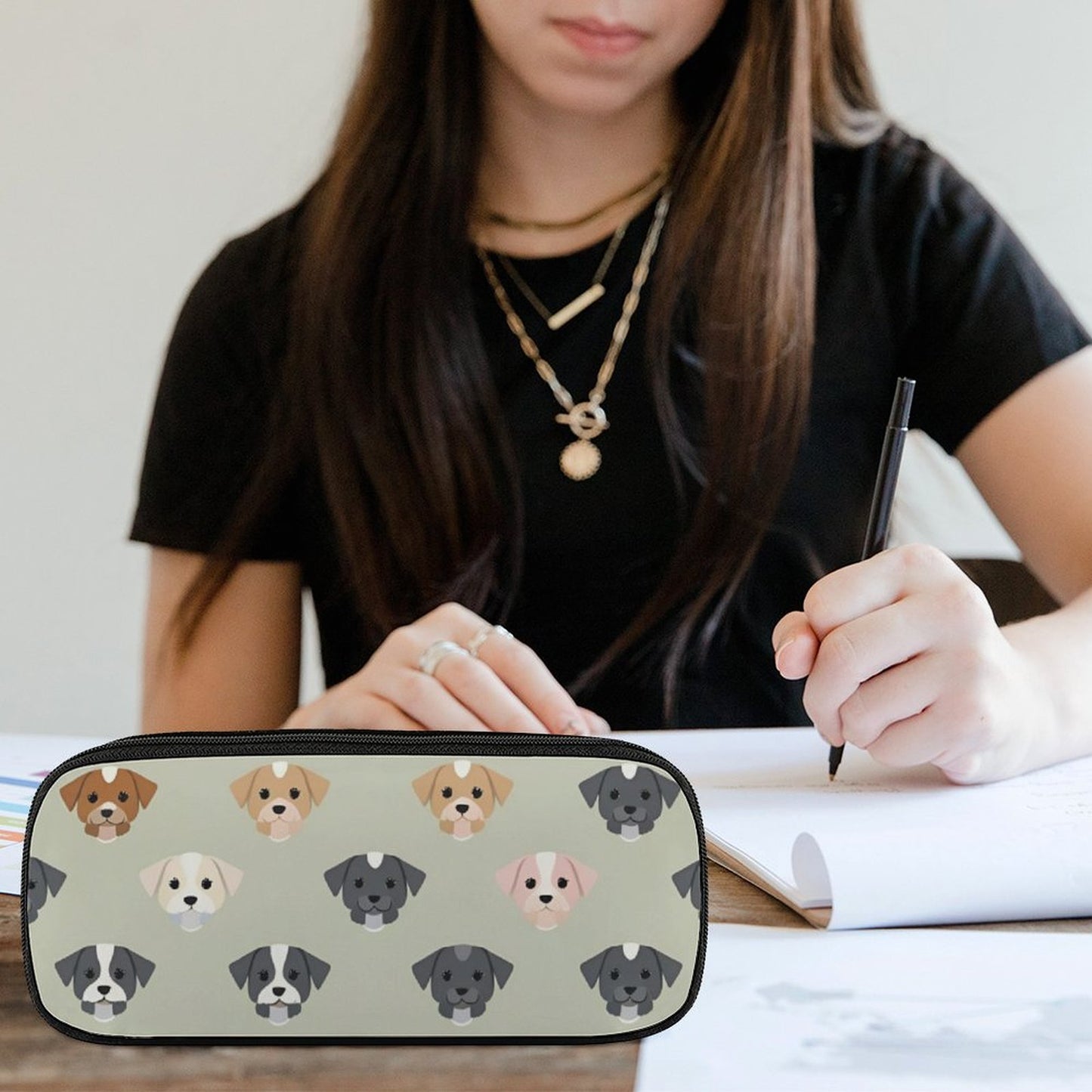 Borsa per matite in pelle di design