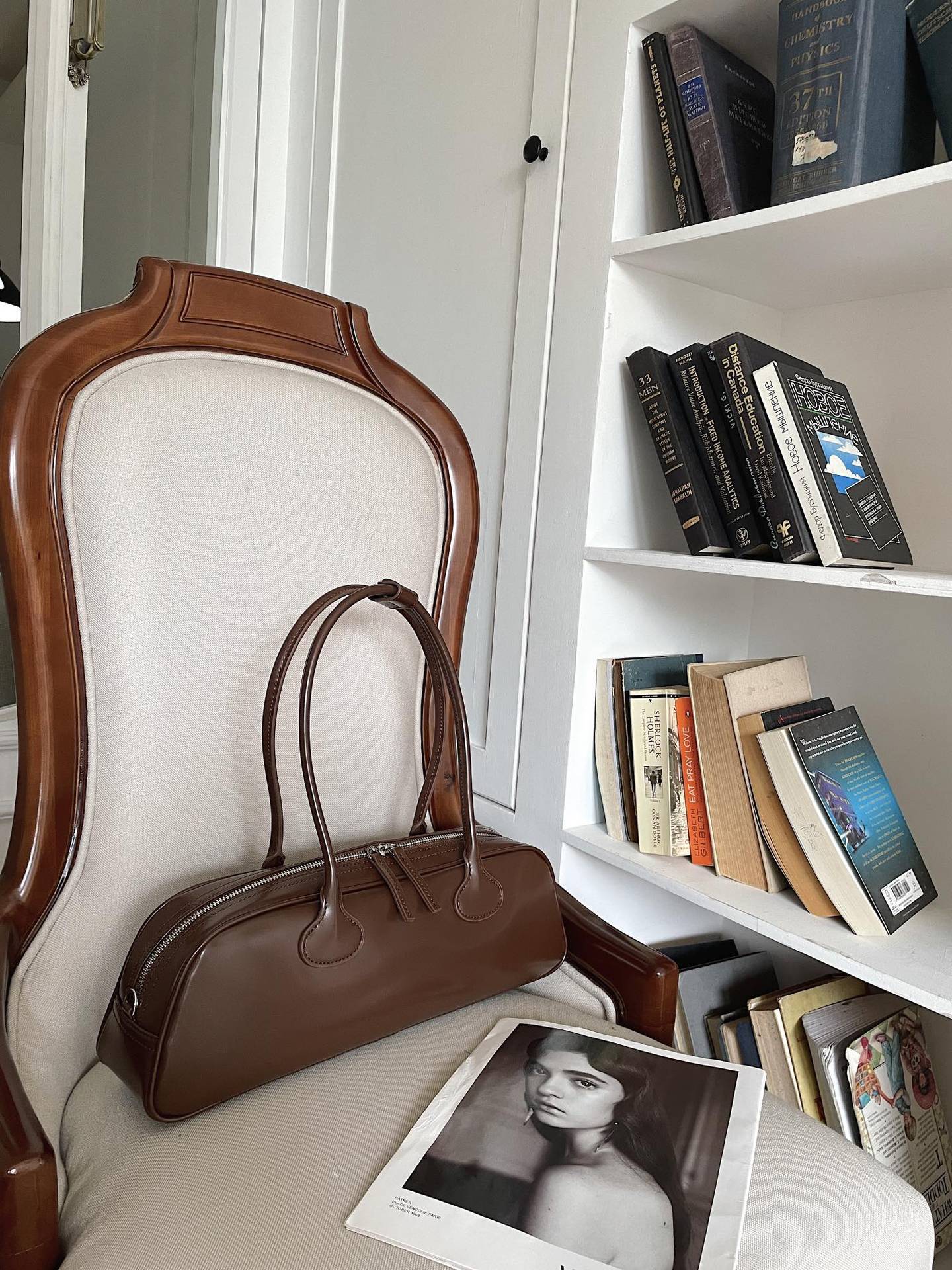 Borsa a tracolla in pelle, in stile coreano