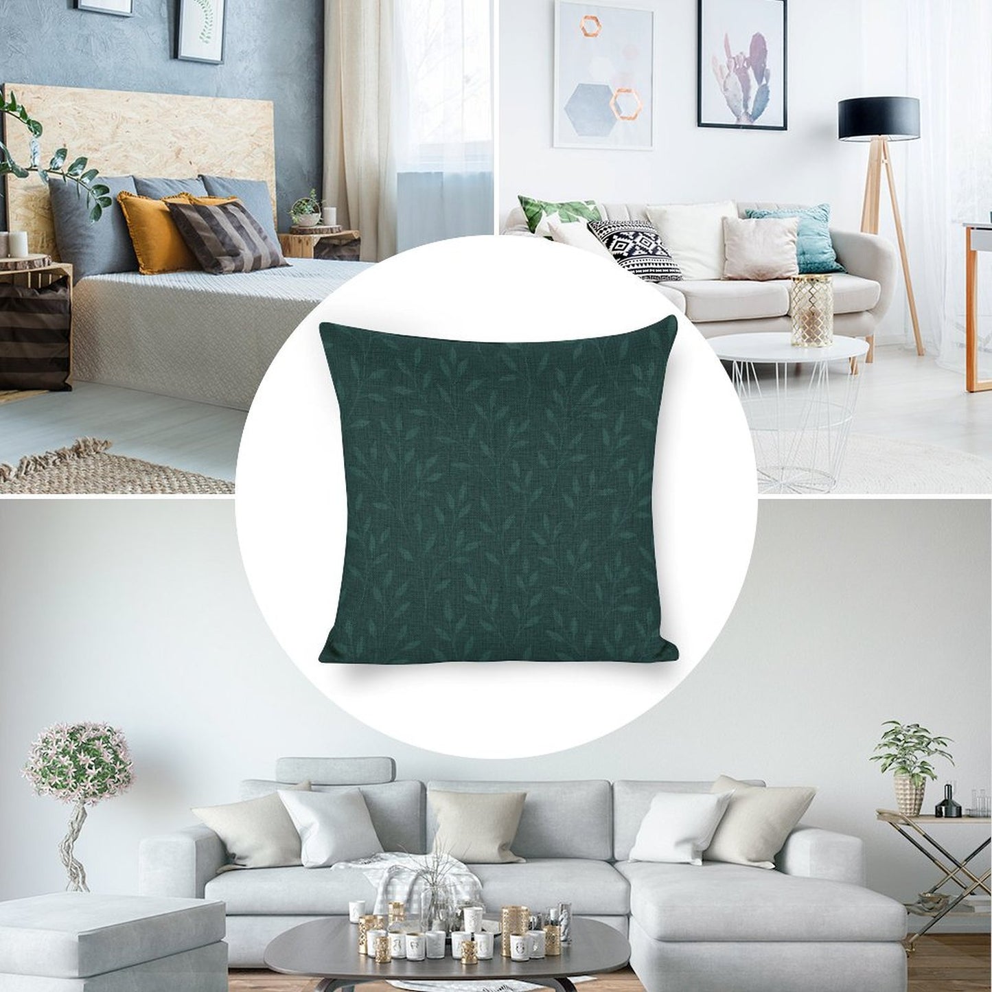 Design Custom Linen Pillow Case 18x18 Inch (Two-Side Printing) (Set of 4)