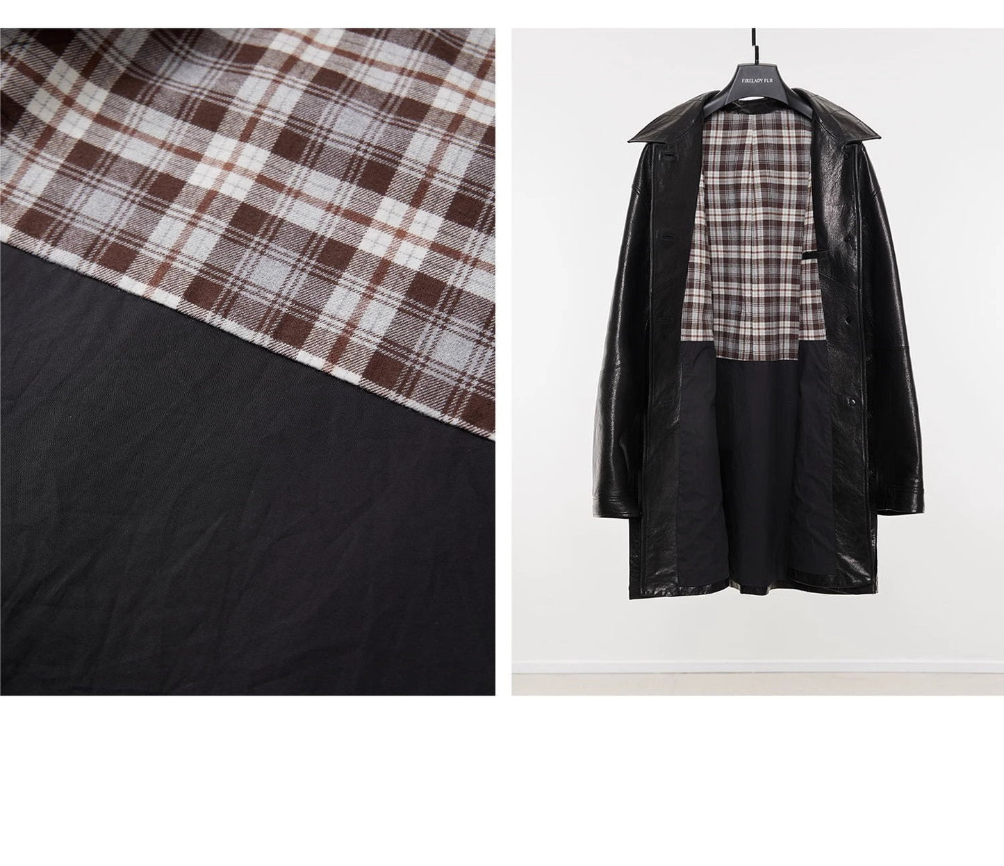 Giacca in pelle con revers casual retrò in edizione limitata Notting Hill Diary