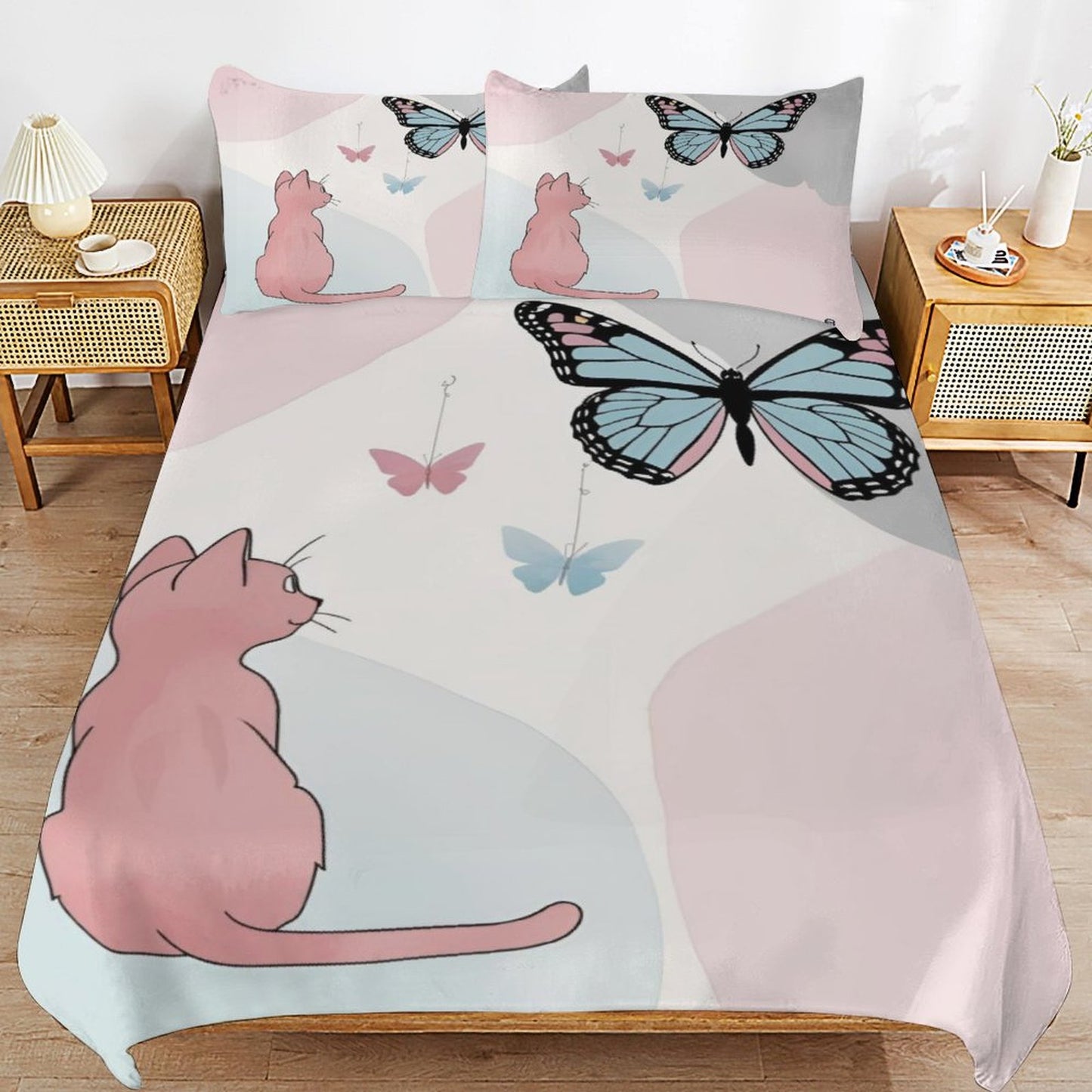 Design 3-Piece Bedding Set (1 Duvet Cover + 2 Pillow Shams) – 86"×70"