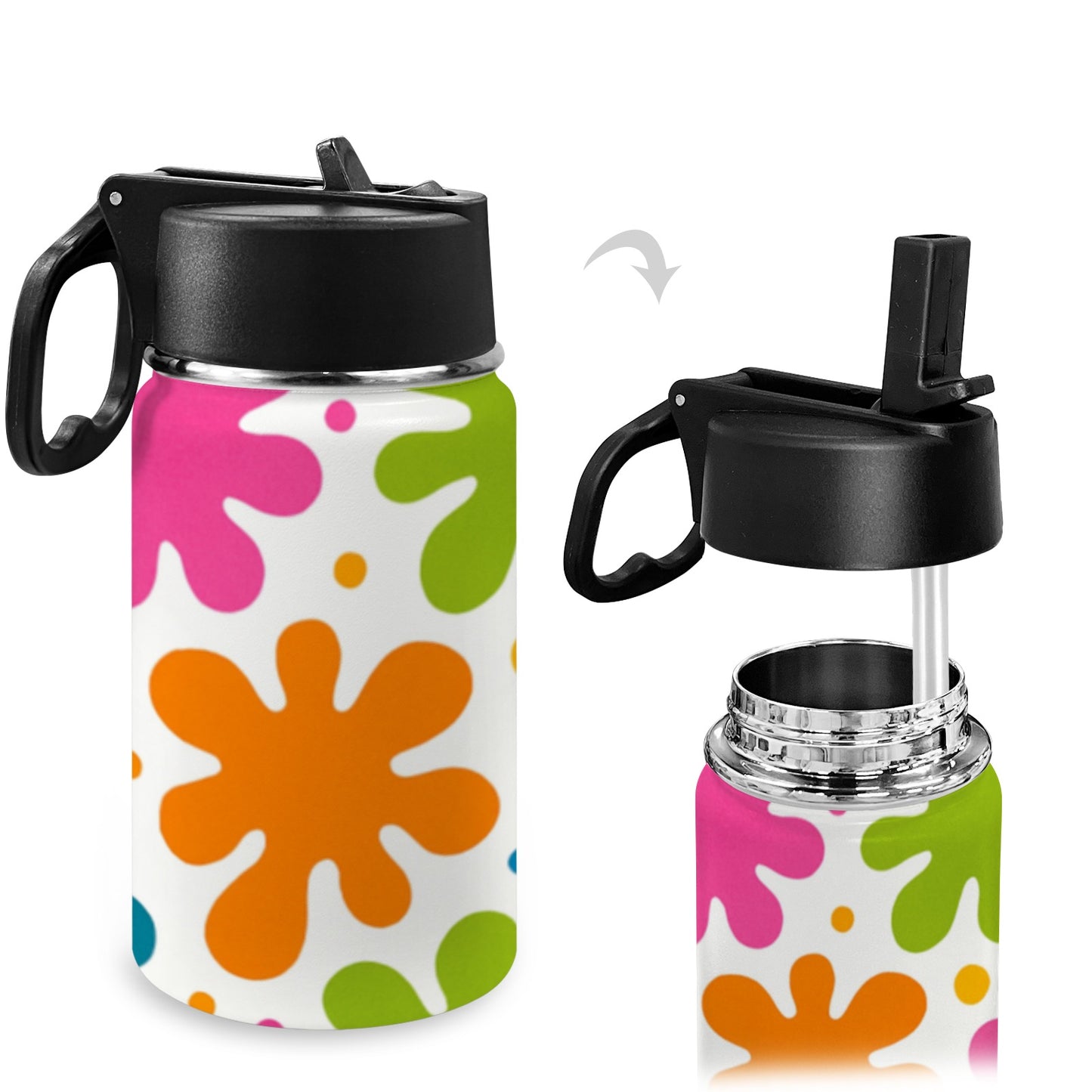 Borraccia per bambini con tappo a cannuccia