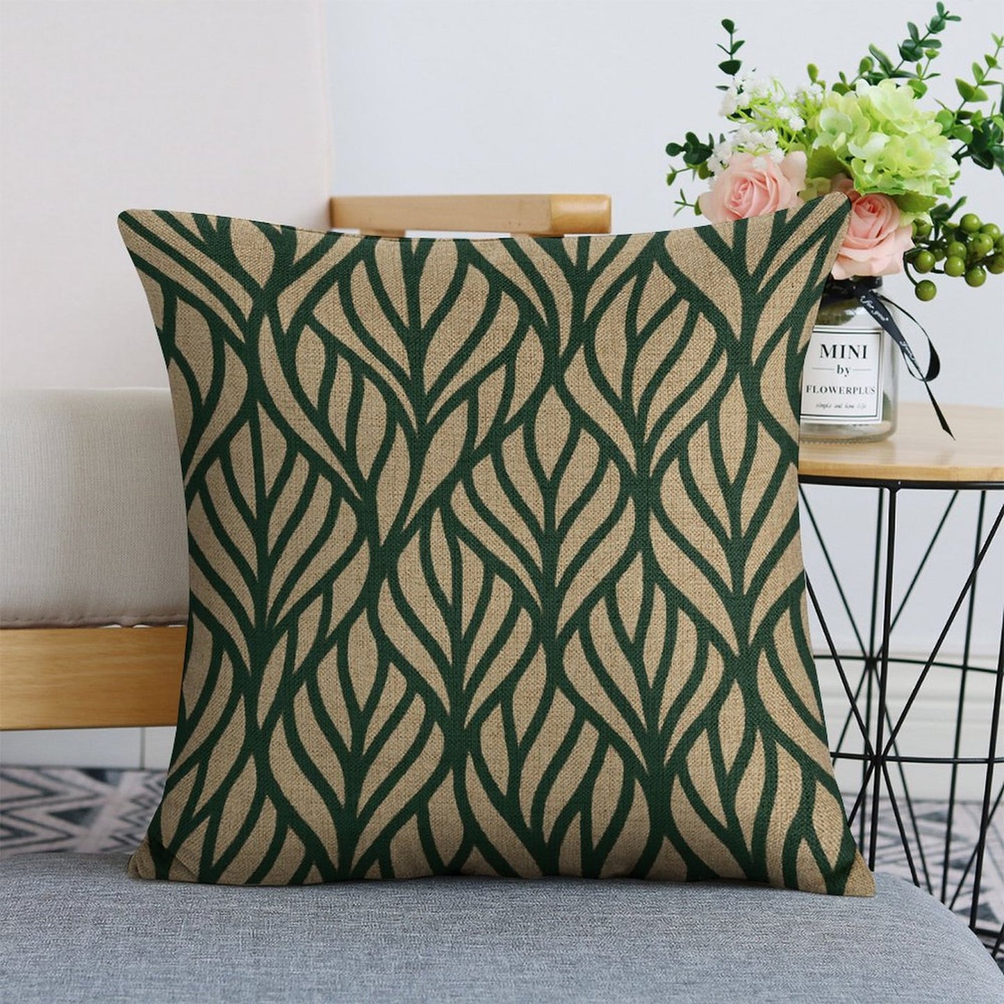 Design Custom Linen Pillow Case 18x18 Inch (One Side Printing) (Set of 4)