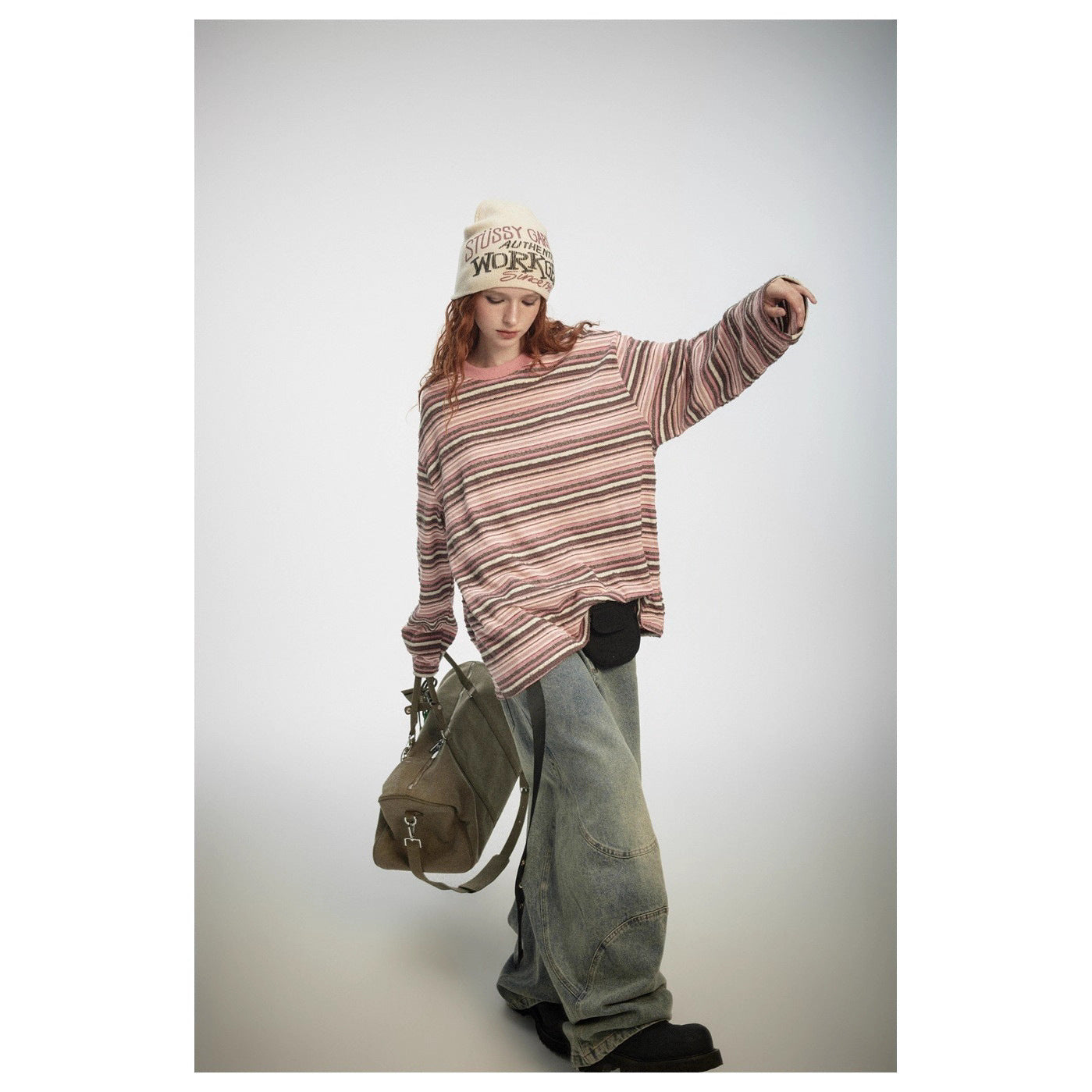 Maglietta a maniche lunghe a righe