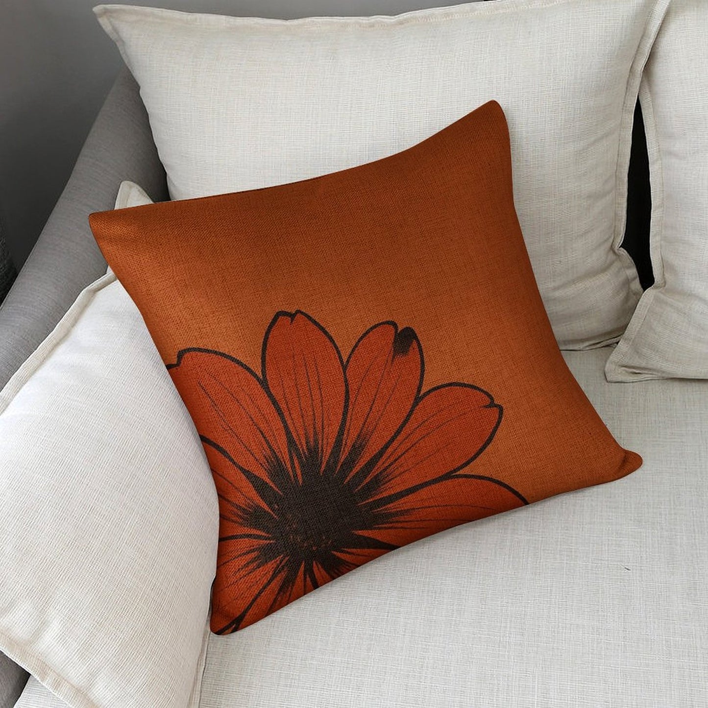Design Custom Linen Pillow Case 18x18 Inch (Two-Side Printing) (Set of 4)