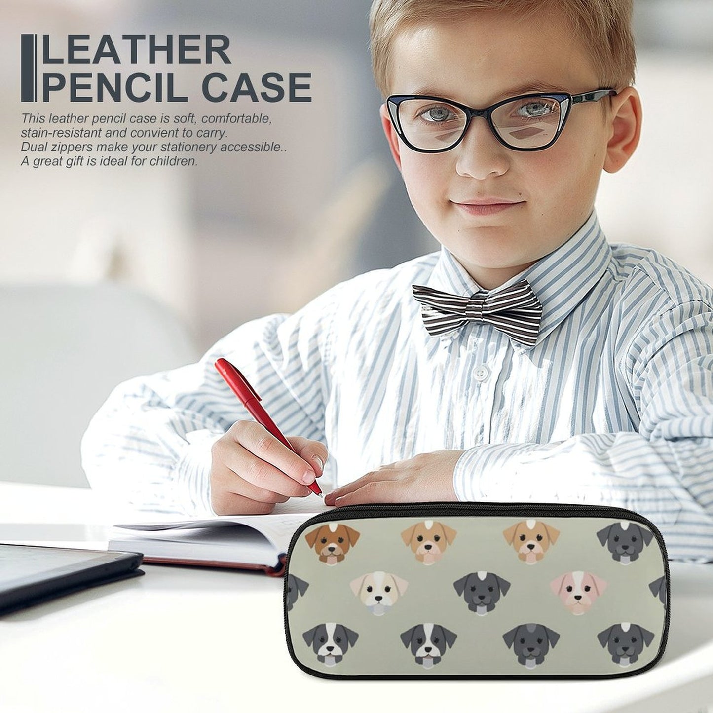 Borsa per matite in pelle di design