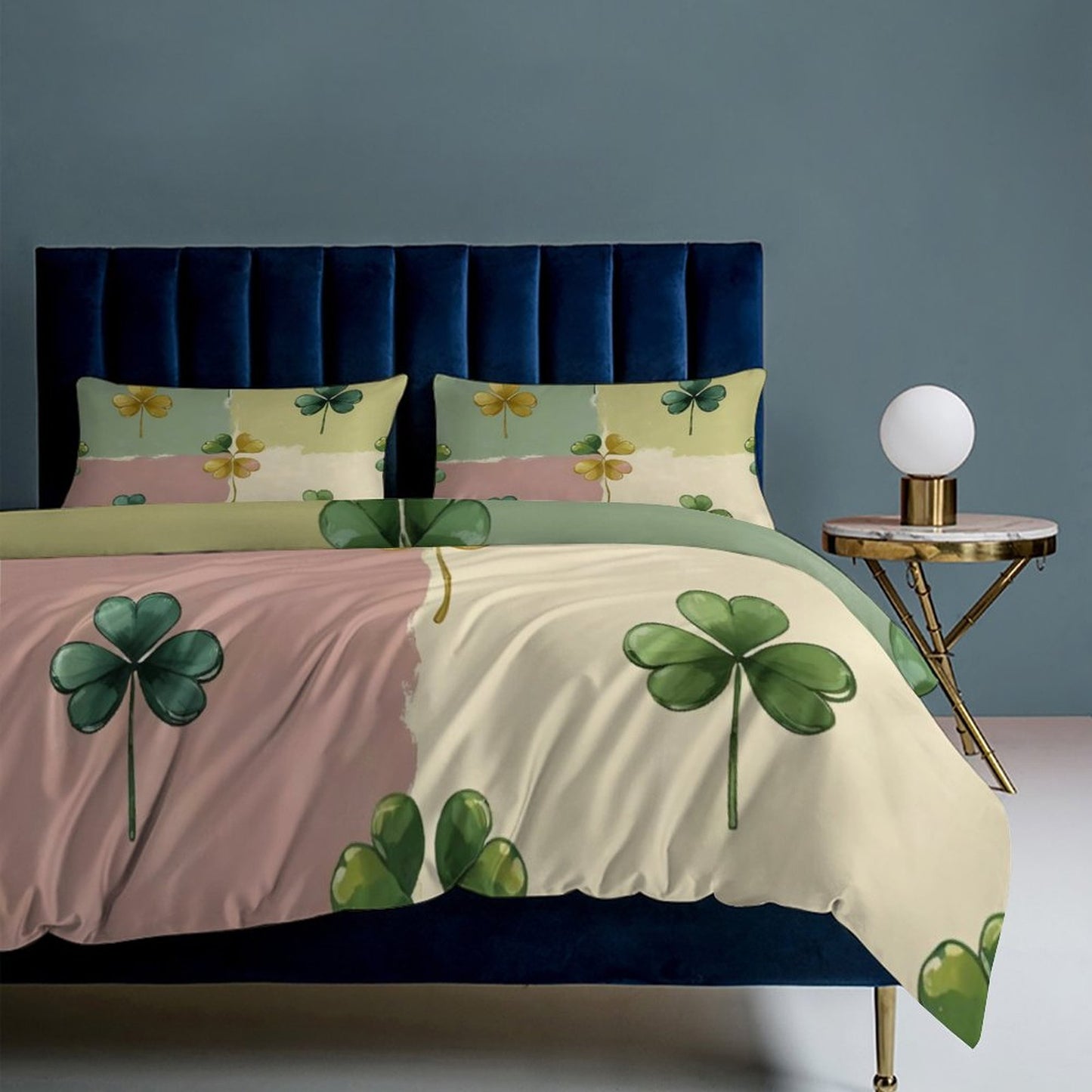 Design 3-Piece Bedding Set (1 Duvet Cover + 2 Pillow Shams) – 79"×90"