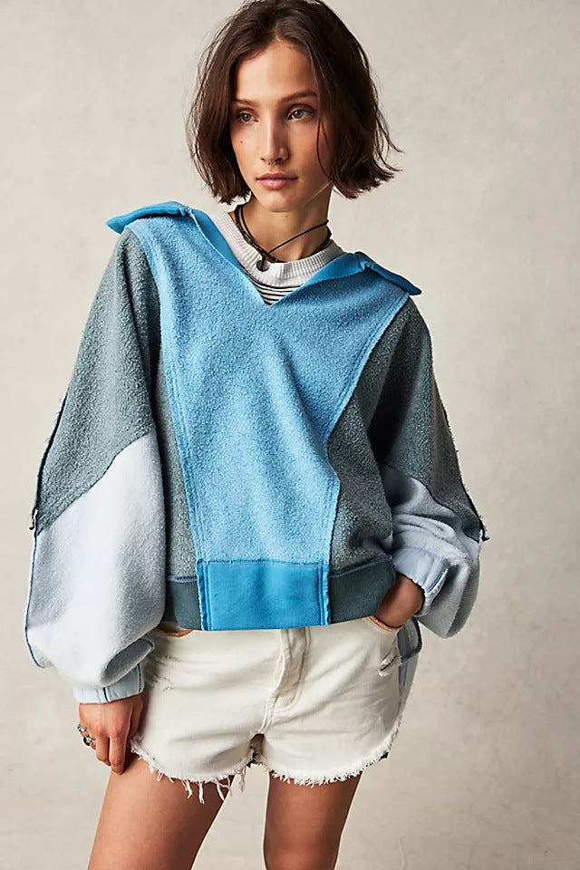 “Chromatic Soul” – Felpa Street Hipster a Blocchi di Colore