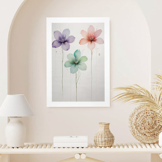 Stampa delicata su tela "Tre"