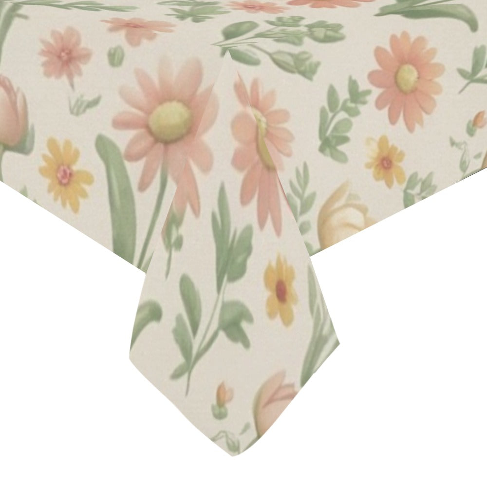 47 (4) Cotton Linen Tablecloth 90"x60"