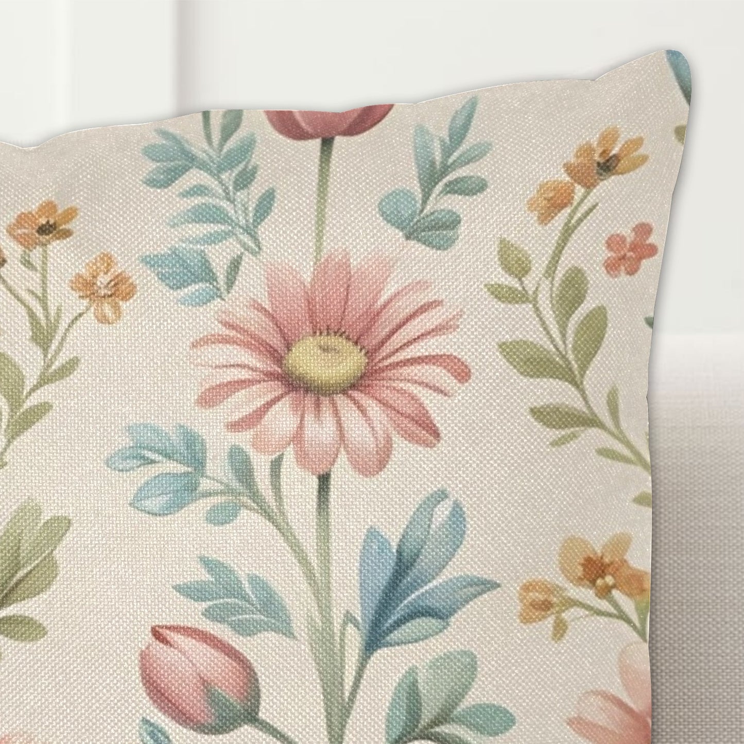 48 (4) Linen Zippered Pillowcase 18" x 18"(Two Sides & Pack of 2)