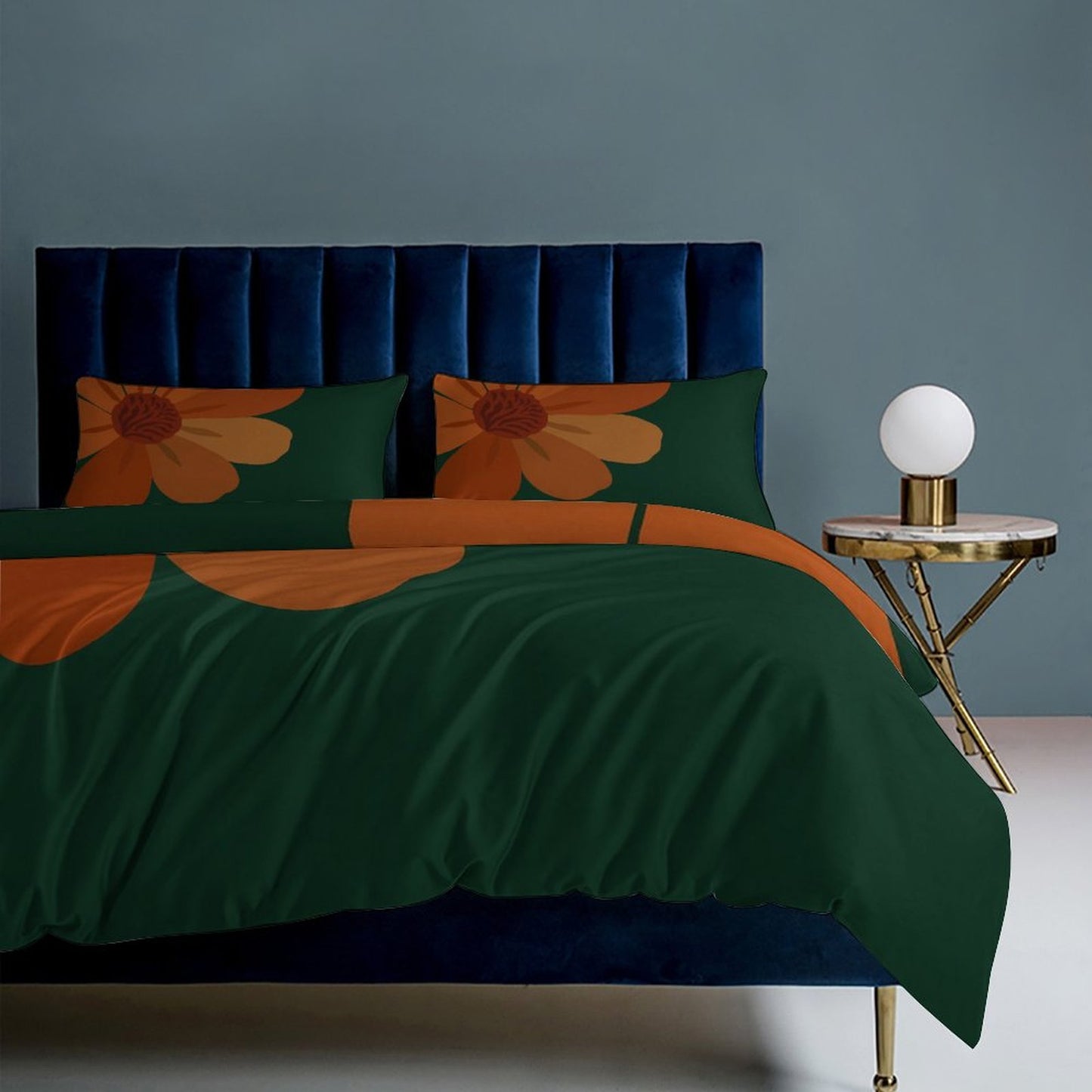 Design 3-Piece Bedding Set (1 Duvet Cover + 2 Pillow Shams) – 86"×70"