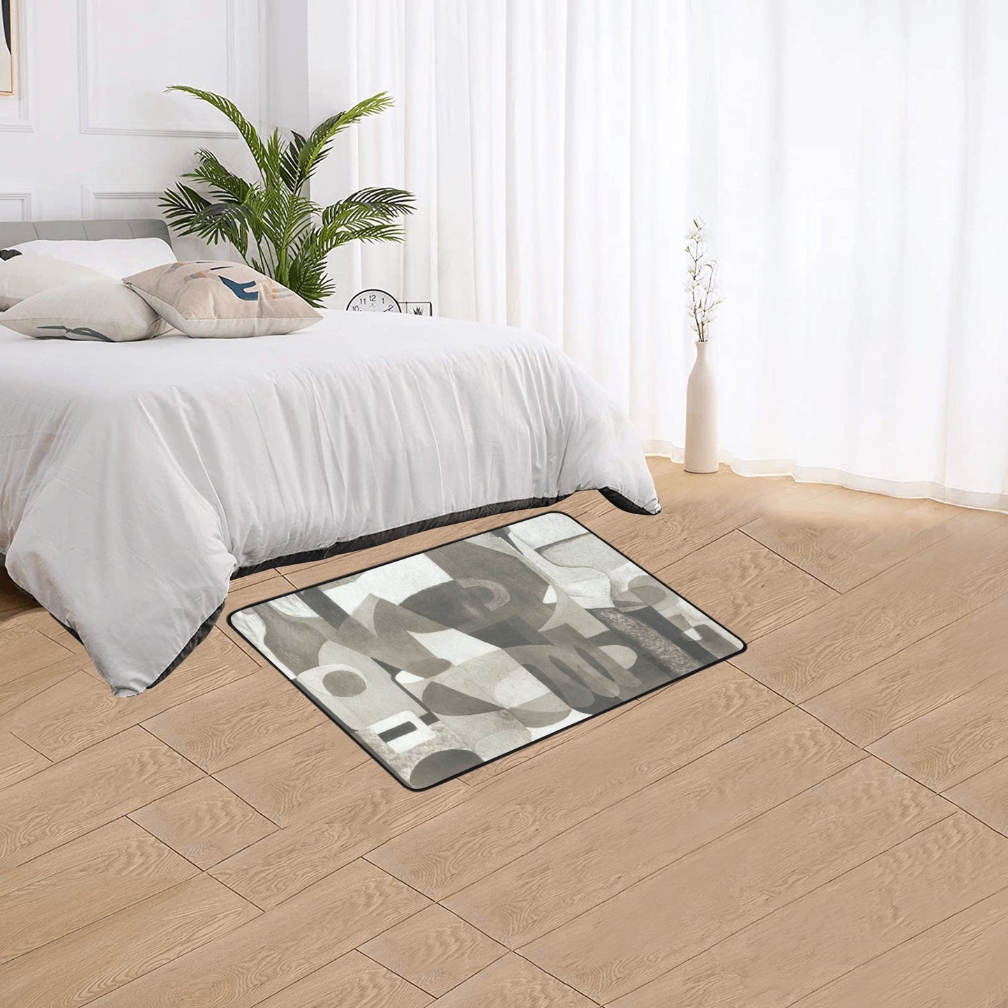 Area Rug with Black Binding 2'7"x 1'8"