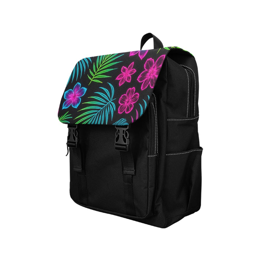 Neon Tropical Pattern Shoulders Backpack (Model 1623)