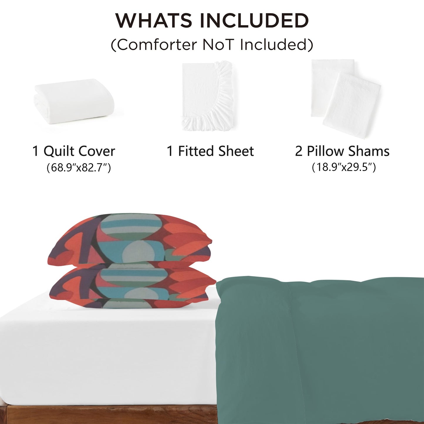 8 Custom Fitted Sheet 4-Piece Set (125x215x27 cm)