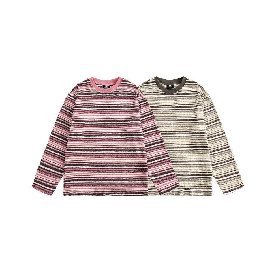 Maglietta a maniche lunghe a righe