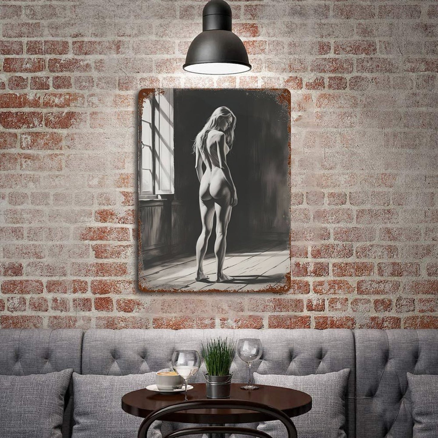 Design Rusty Metal Sign (Vertical) 15.7‘’×11.8‘’