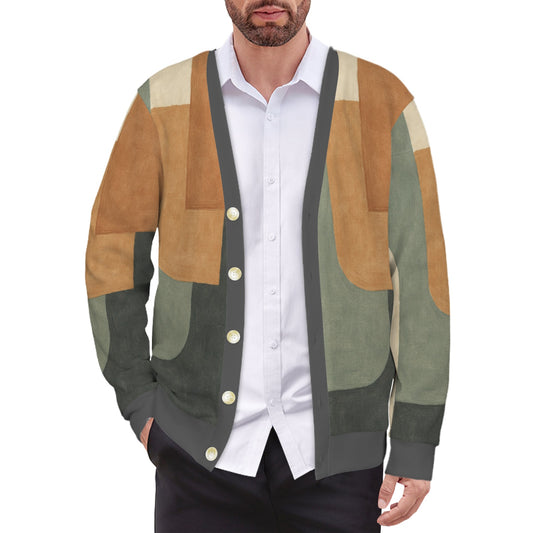 Custom Men's Cardigan (Model H73)