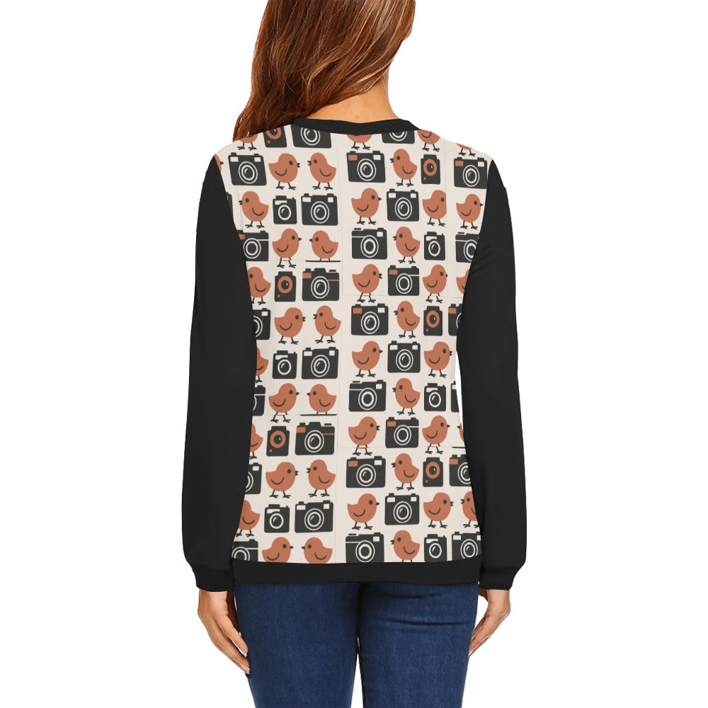Women's All Over Print Sweatshirt (Model H18)
