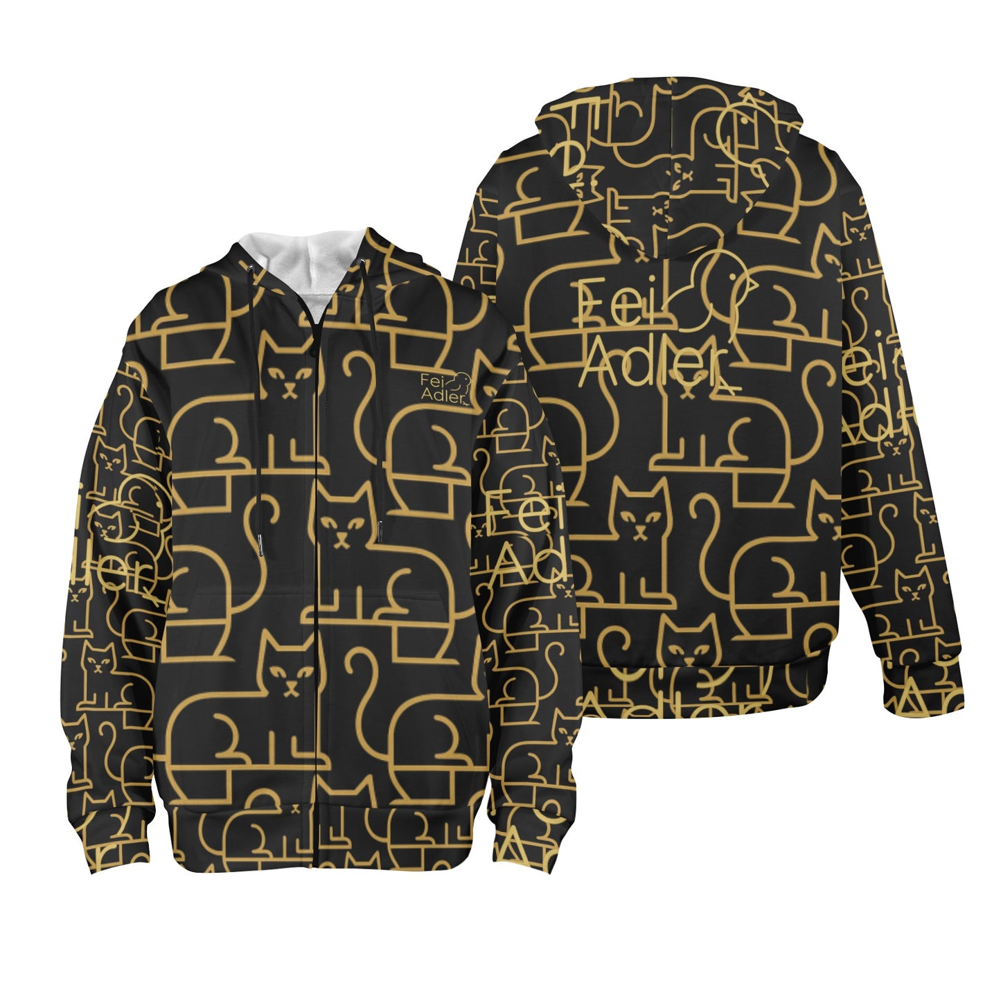 Women's Fleece Full-Zip Hoodie (Model H60)