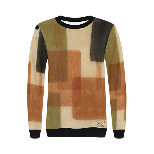 Women's Rib Cuff Crew Neck Sweatshirt (H34)