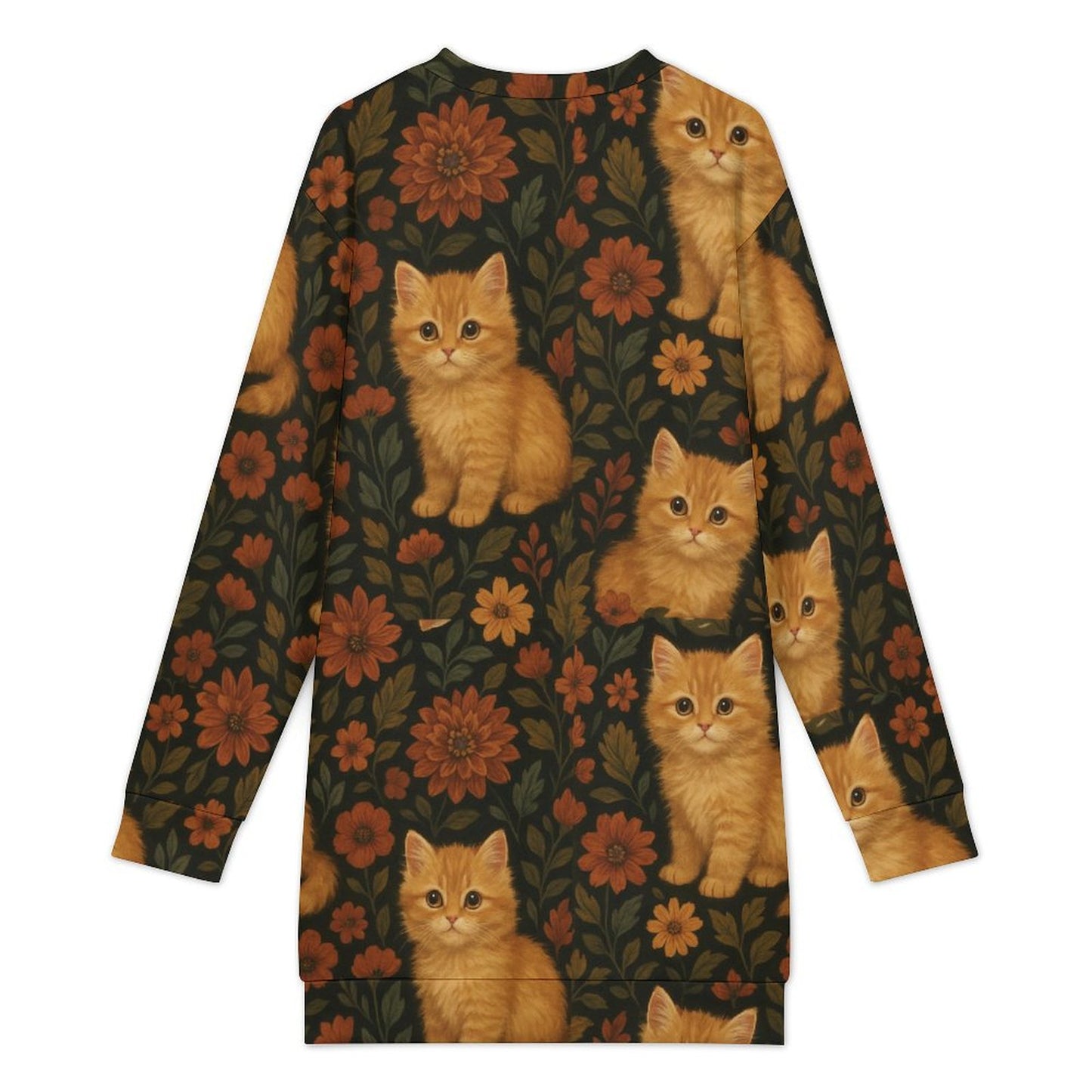 Design Women's Long Sleeve Sweatshirt Dress