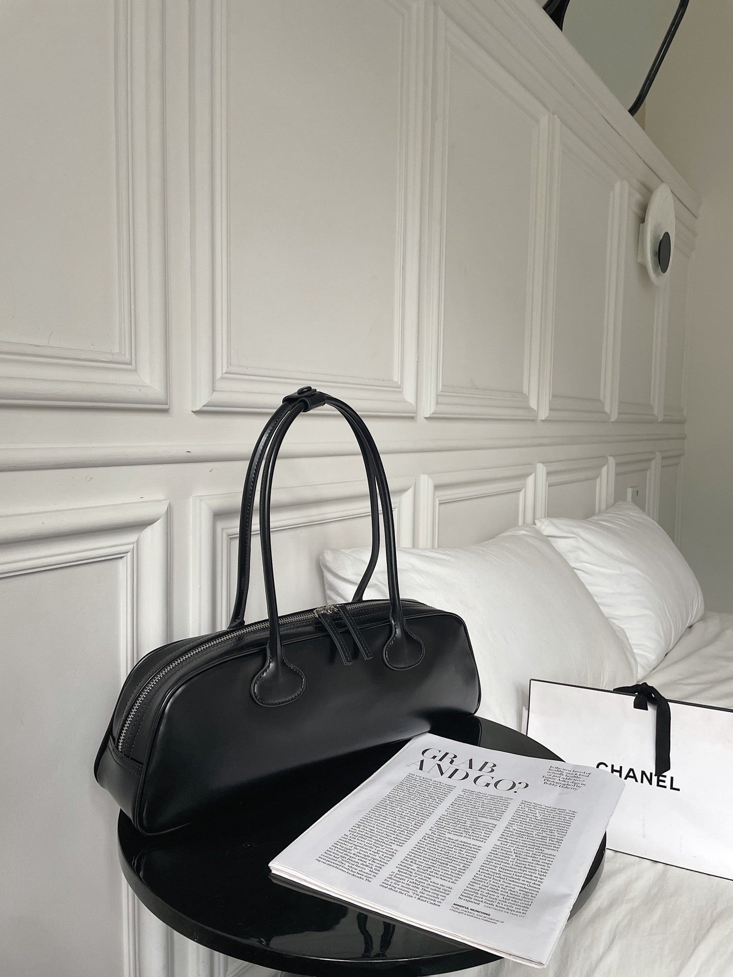 Borsa a tracolla in pelle, in stile coreano