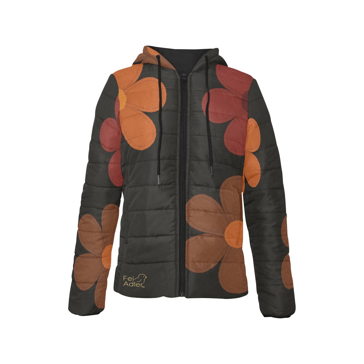 Women's Padded Hooded Jacket "Margherite d'Autunno"