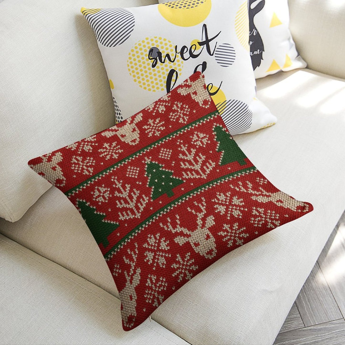 Design Custom Linen Pillow Case 18x18 Inch (One Side Printing) (Set of 2)