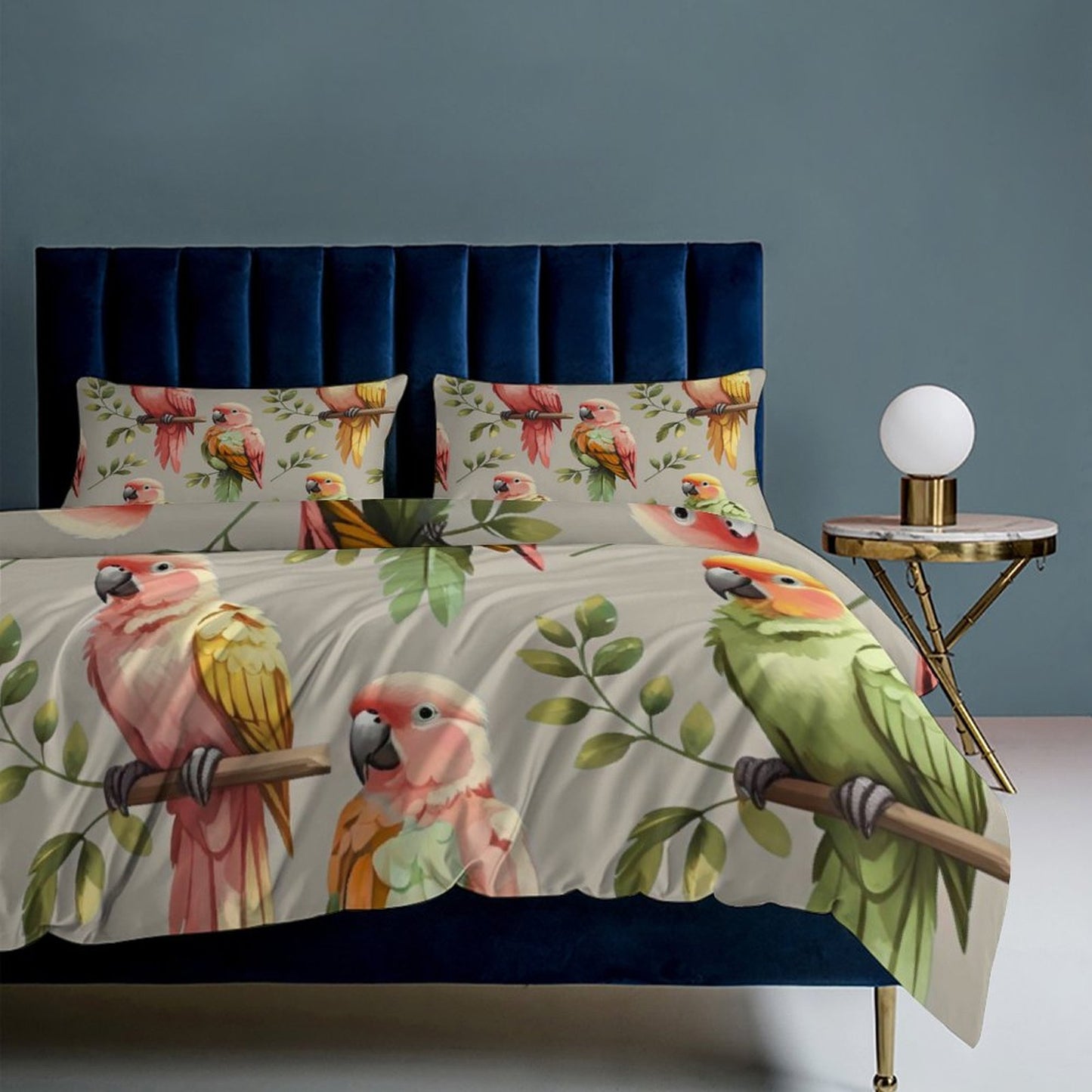 Design 3-Piece Bedding Set (1 Duvet Cover + 2 Pillow Shams) – 86"×70"