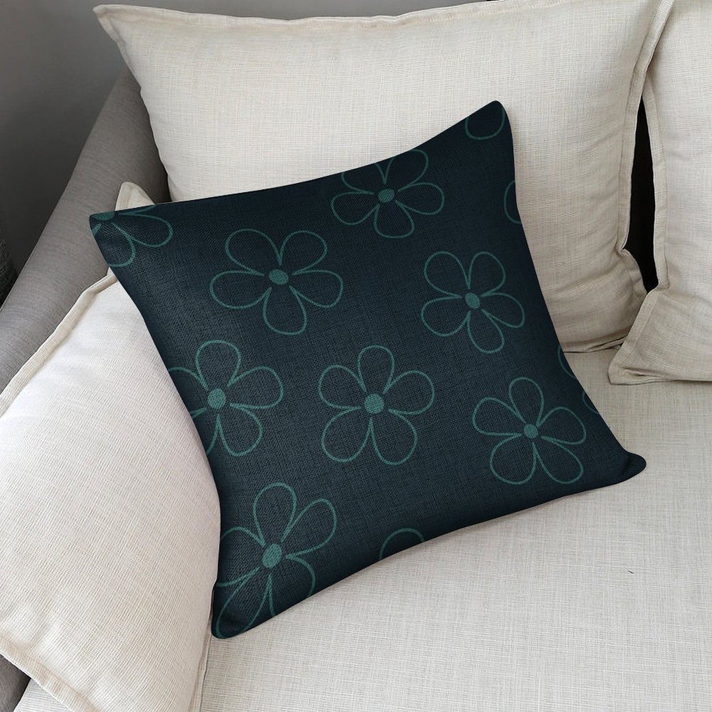 Design Custom Linen Pillow Case 18x18 Inch (Two-Side Printing) (Set of 4)