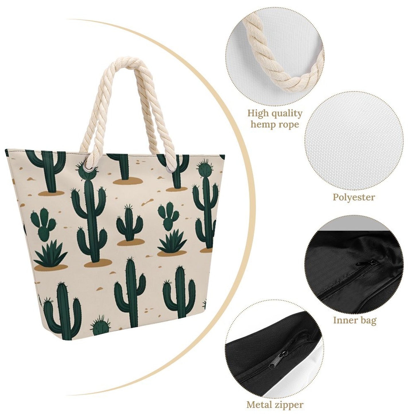 Design Hemp Rope Tote Bag