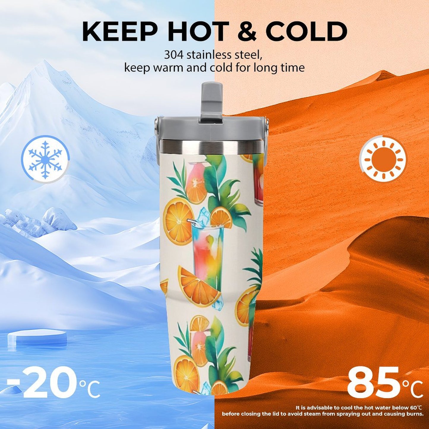 Bicchiere da 30 once con manico superiore