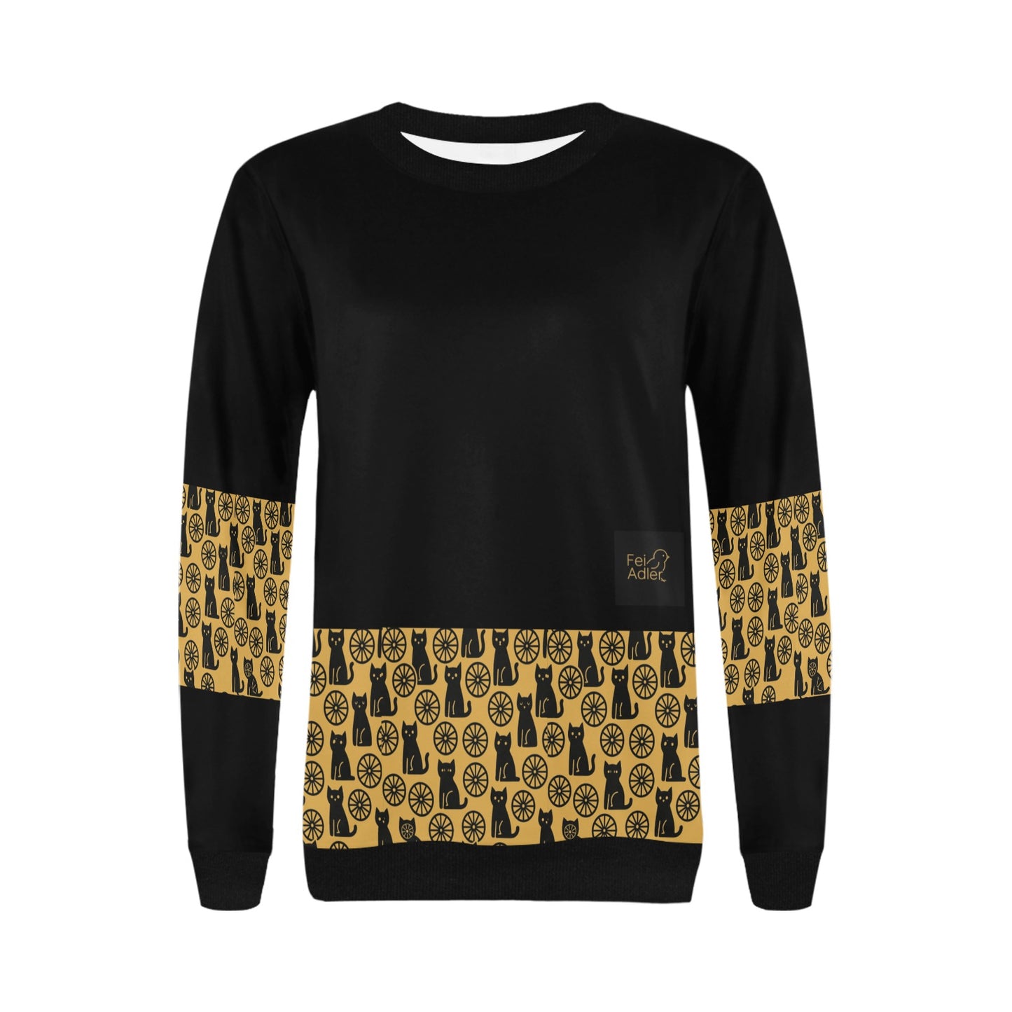 Women's Rib Cuff Crew Neck Sweatshirt (H34)