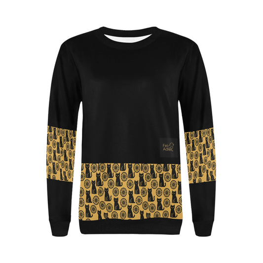 Women's Rib Cuff Crew Neck Sweatshirt (H34)