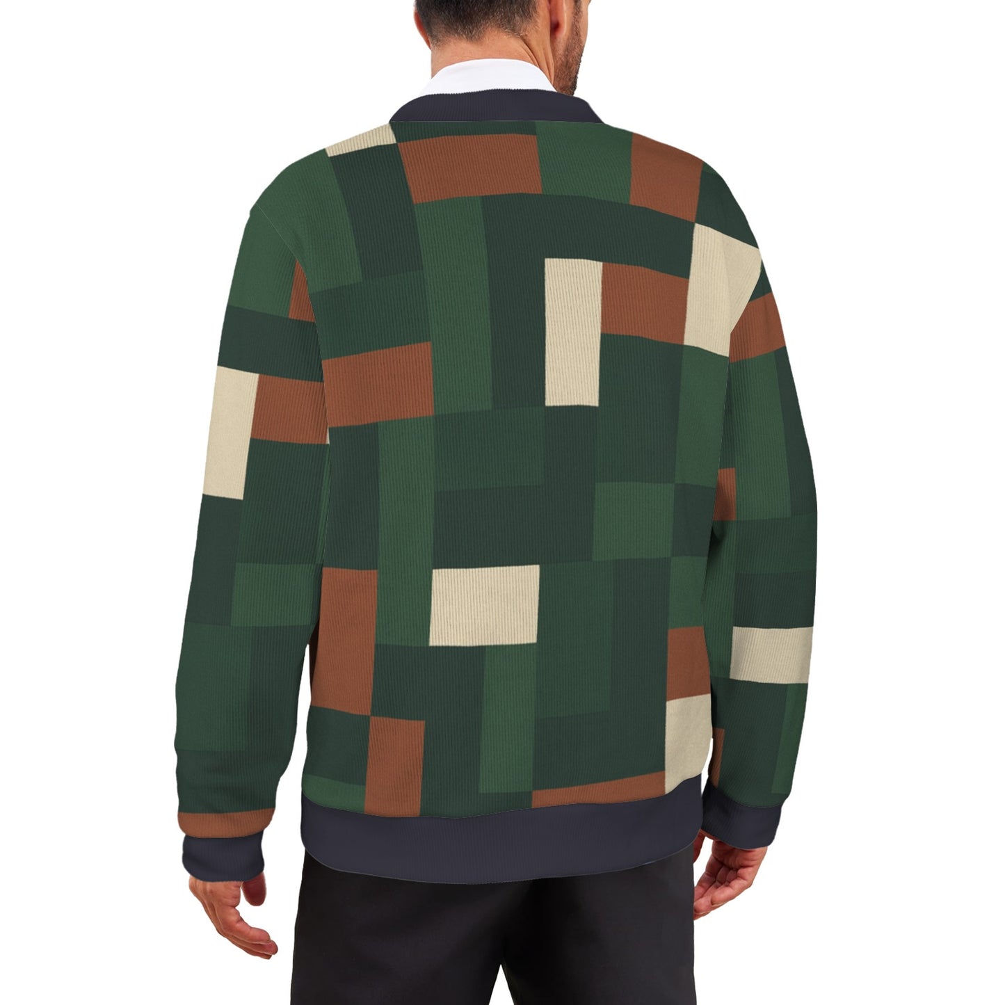 Custom Men's Cardigan (Model H73)