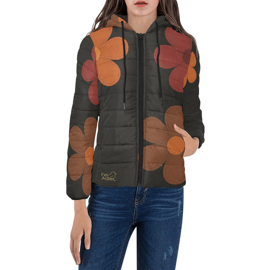 Women's Padded Hooded Jacket "Margherite d'Autunno"