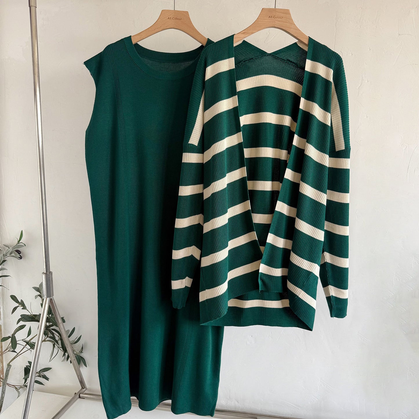 Gonna a righe larga di media lunghezza