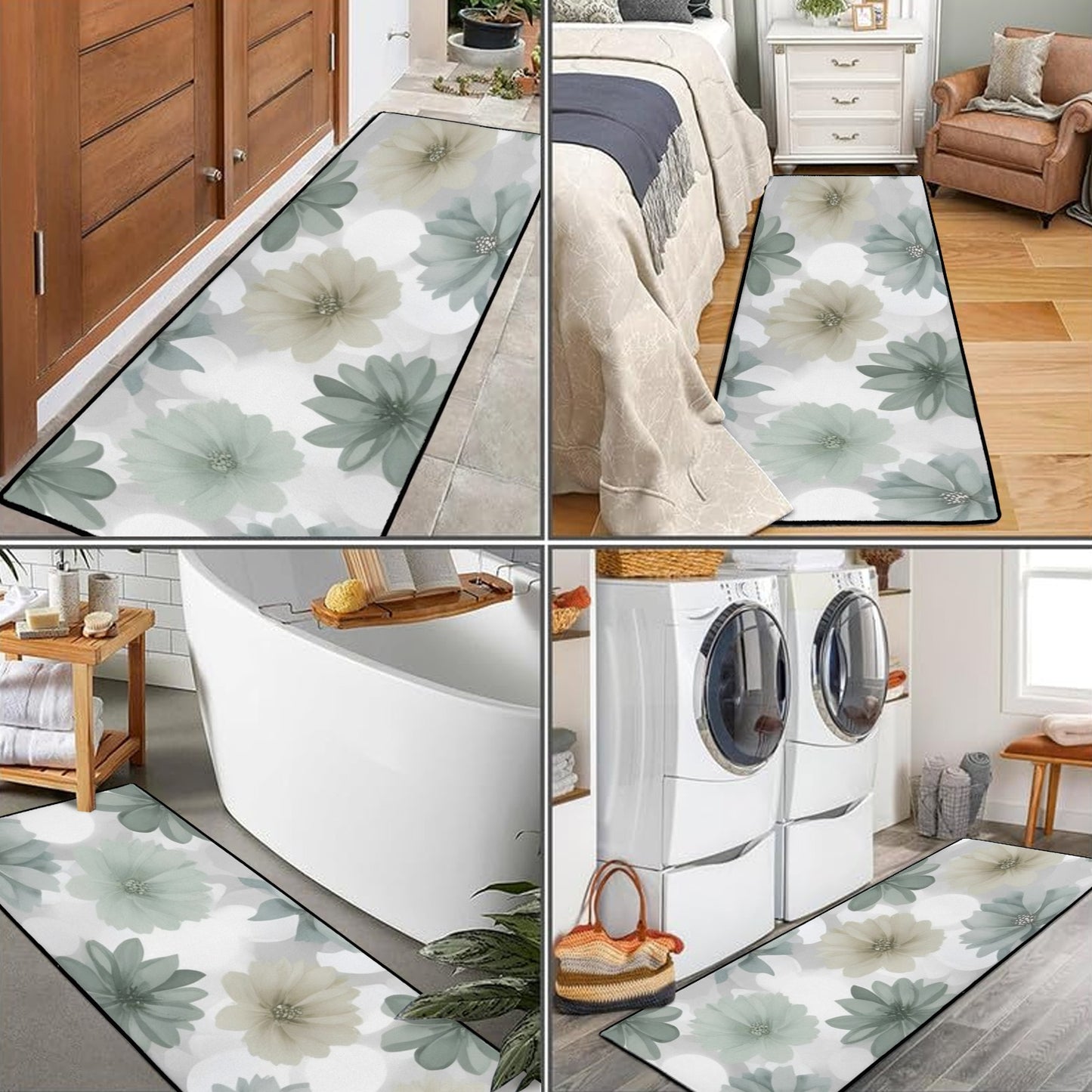 26 (2) 48x16 inch Area Rug with Black Binding (Made in USA)