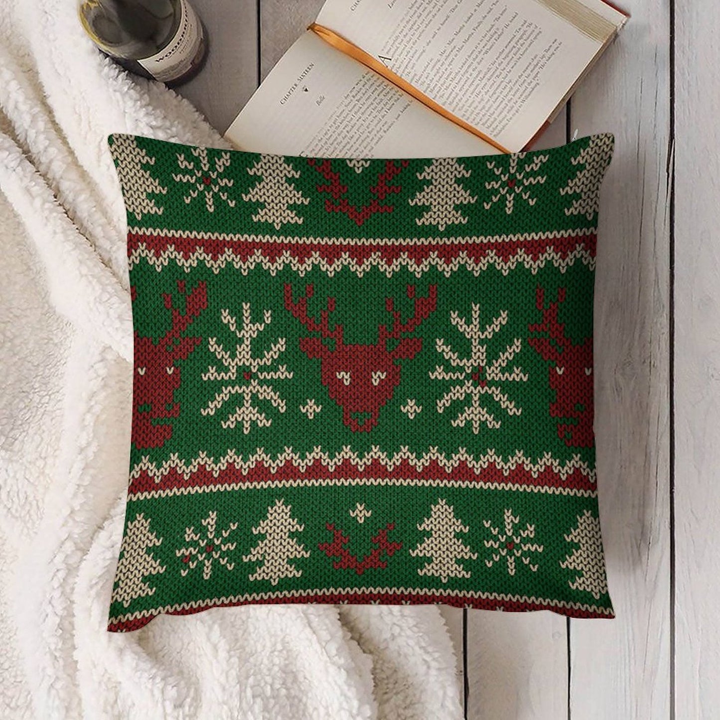 Design Custom Linen Pillow Case 18x18 Inch (One Side Printing) (Set of 2)