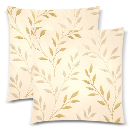 Throw Pillow Cover 18"x 18" (Twin Sides) (Set of 2)