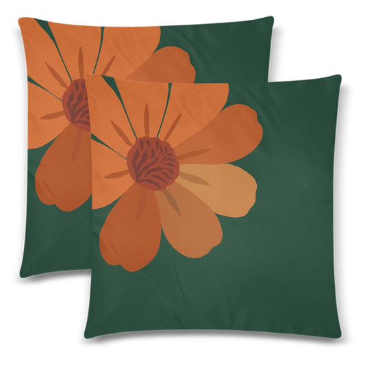 Throw Pillow Cover 18"x 18" (Twin Sides) (Set of 2)