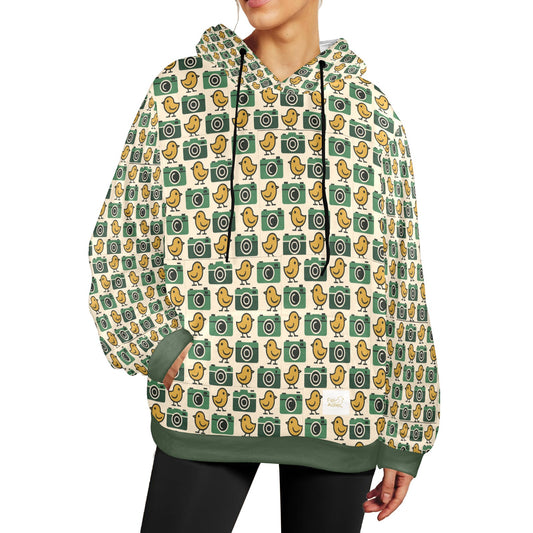 Women's Flannel Hoodie (Model H63)