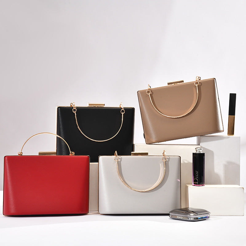 Borsa semplice a doppio anello in tinta unita