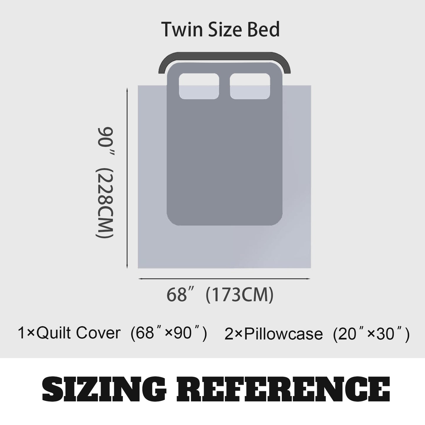 Custom 3-Piece Bedding Set (68" x 90")