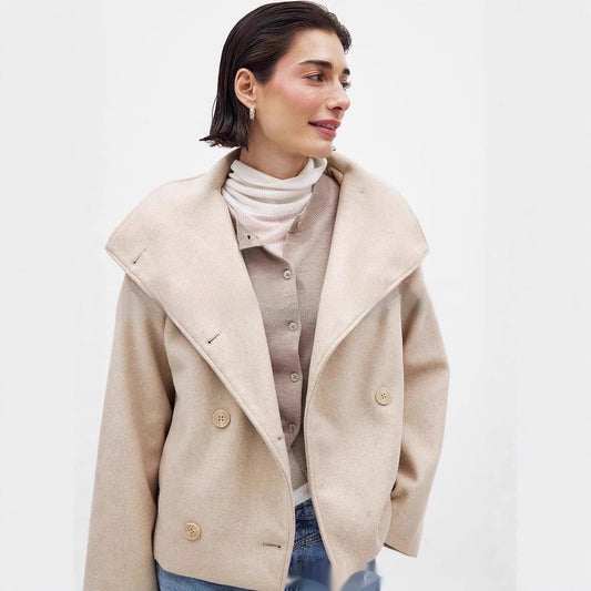 Cappotto di lana double face